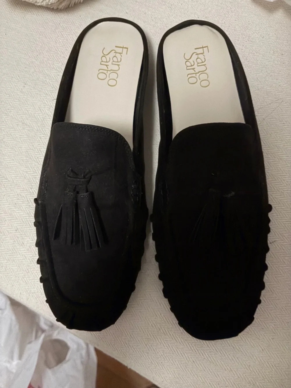 Franco Sarto Aileen Black Tassel Mule Loafers NWOT Size 9.5 - Picture 8 of 8